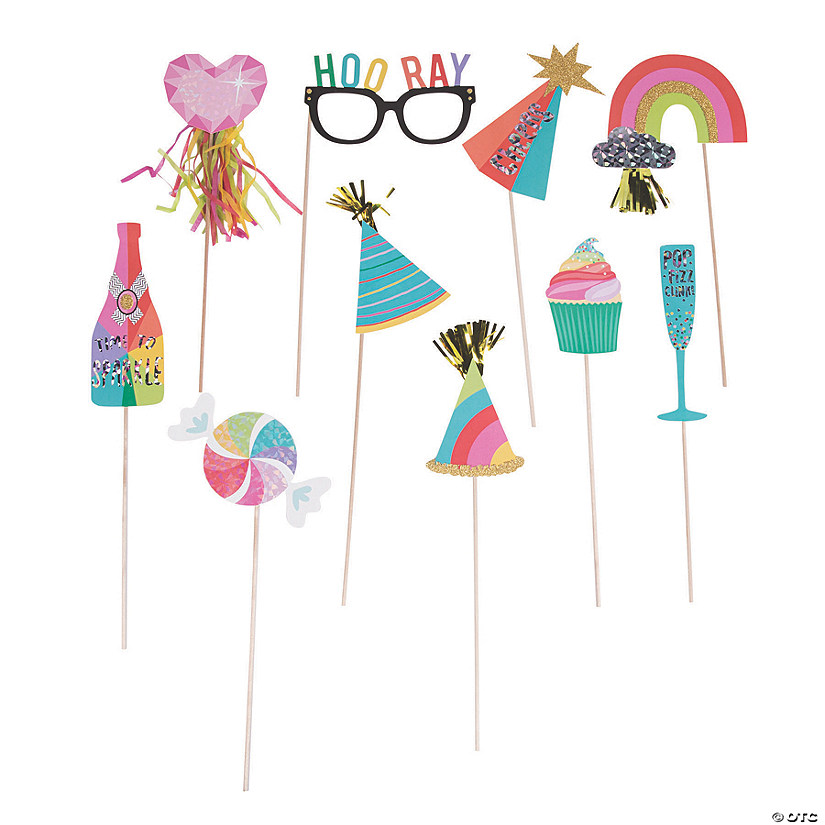 Confetti Party Photo Stick Props 10 Pc. Oriental Trading
