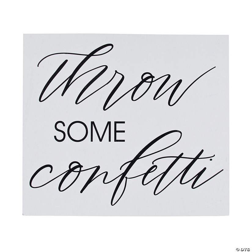 Confetti Toss Sign Image