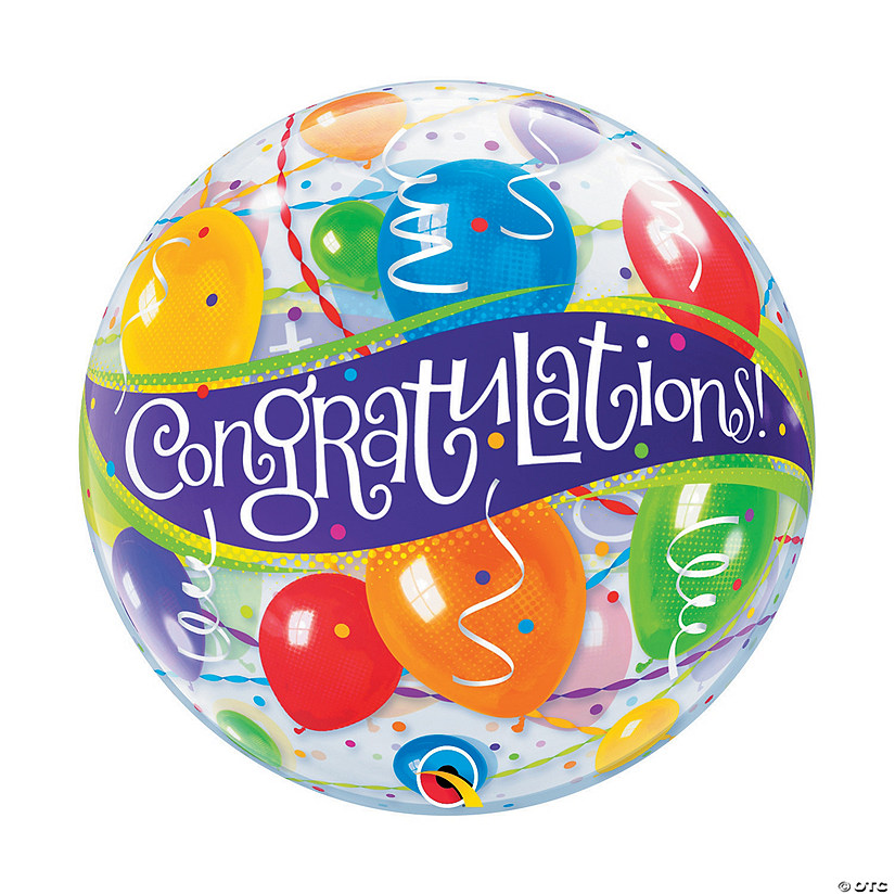 Congrats 22" Bubble Balloon Image