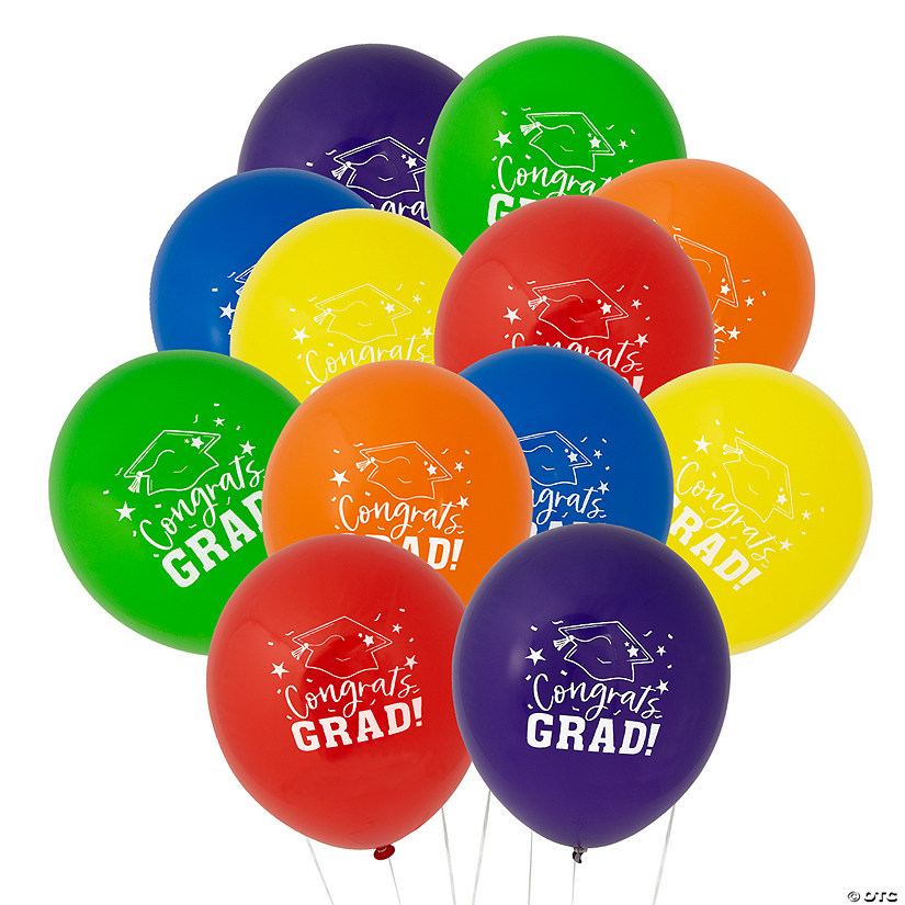 Congrats Grad 11" Latex Balloons - 24 Pc. Image