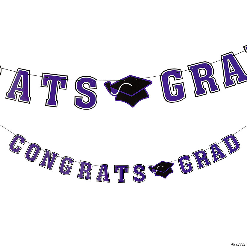 Congrats Grad Banner - Purple Image