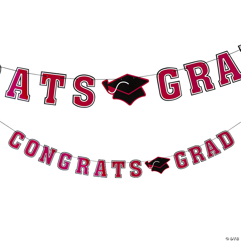 Congrats Grad Banner - Red Image