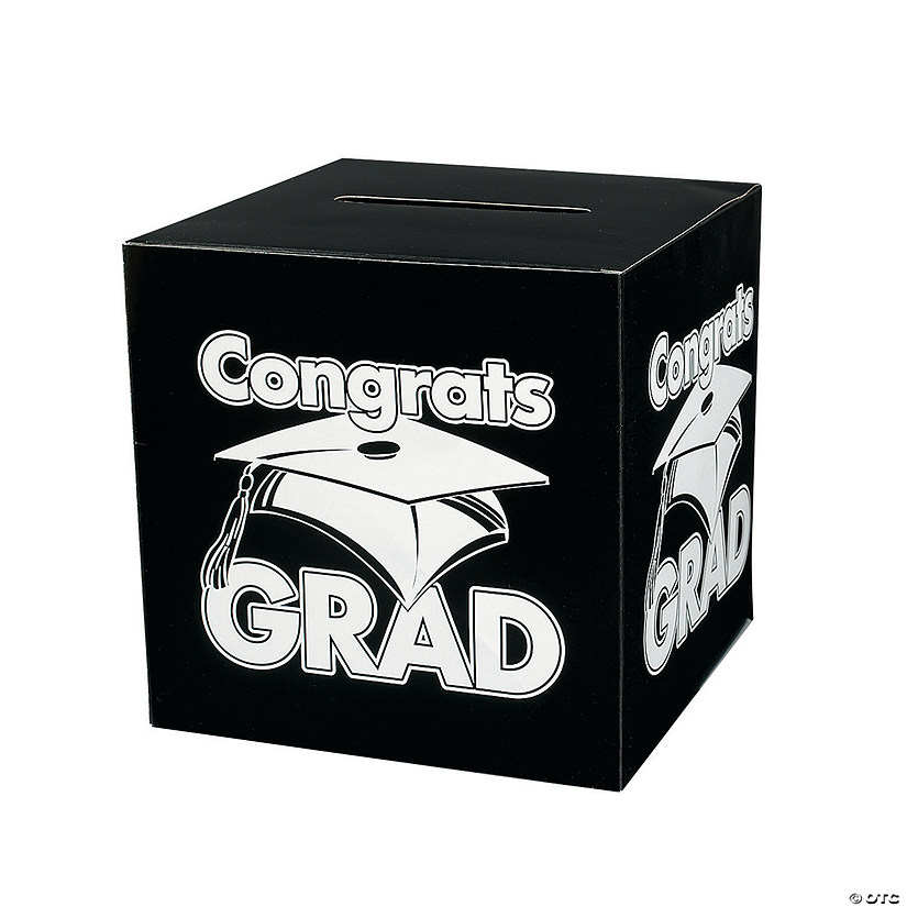 Congrats Grad Black Card Box Image