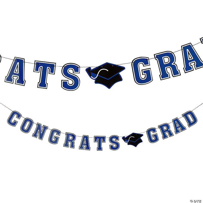 Congrats Grad Garland- Blue Image