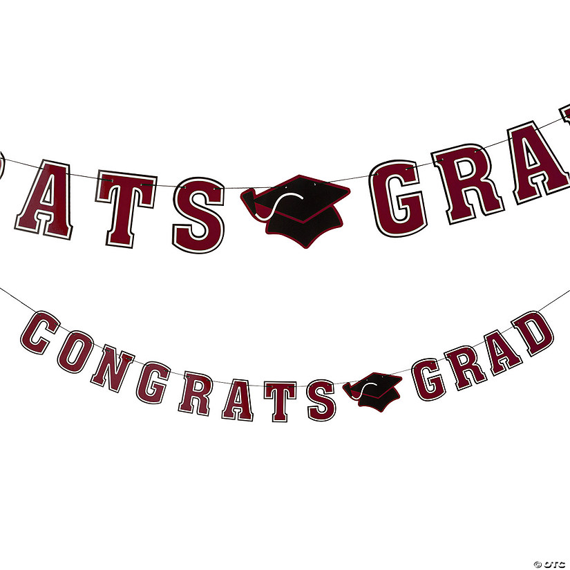 Congrats Grad Garland - Burgundy Image