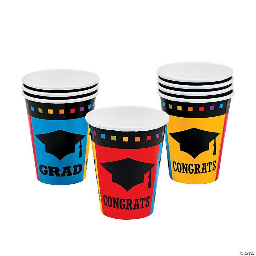 Congrats Grad Paper Cups Oriental Trading