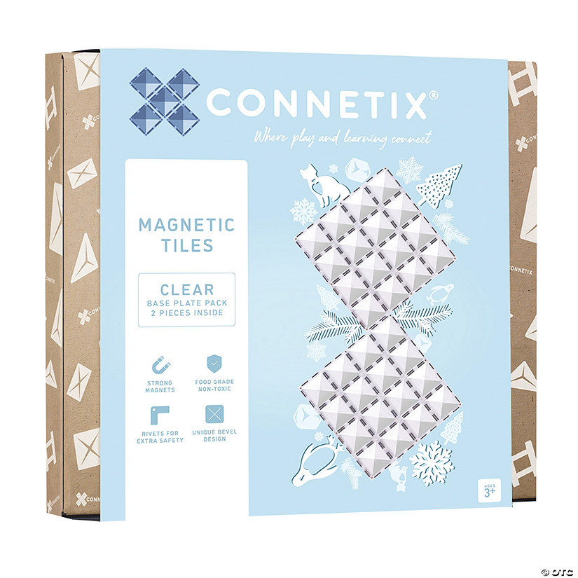 ConnetiProper Magnetic Tiles Clear Base Plate Pack, 2 Pieces Image
