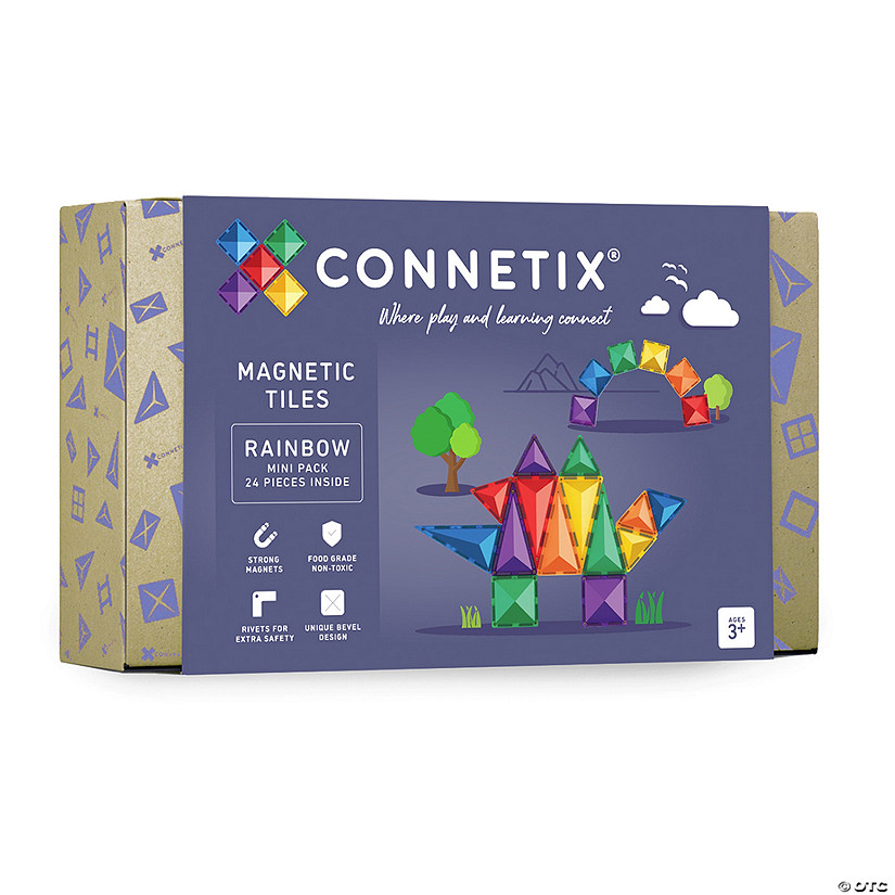 ConnetiProper Magnetic Tiles Rainbow Mini Pack, 24 Pieces Image