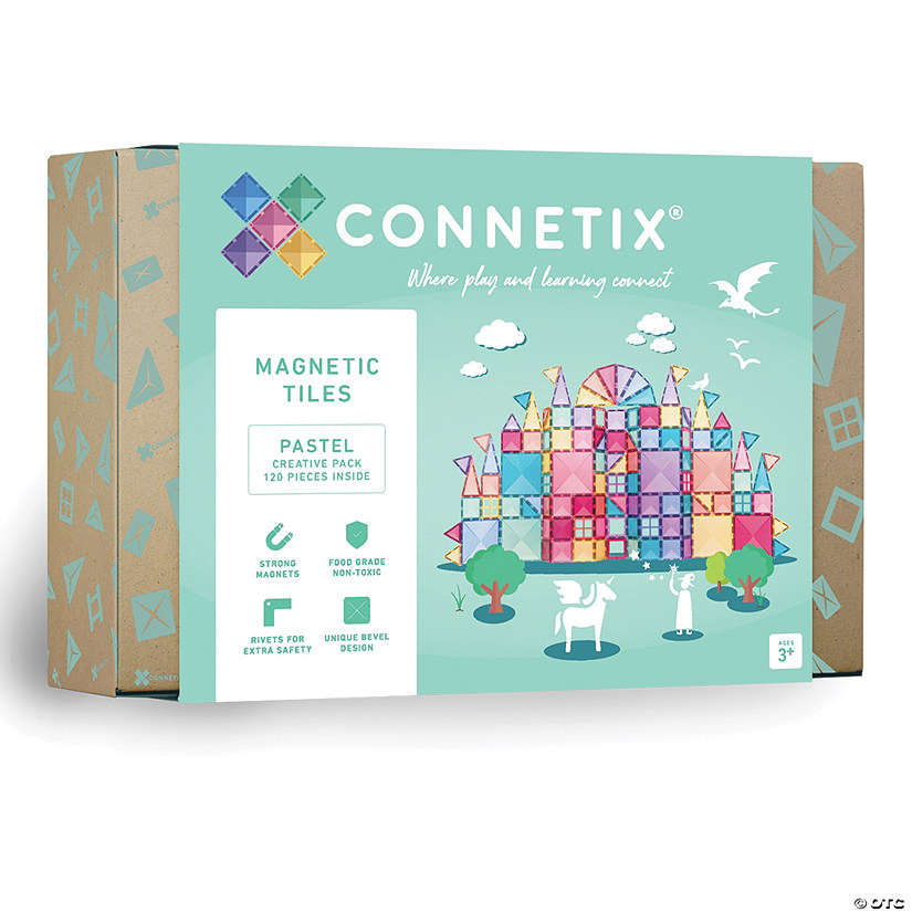 Connetix Pastel Creative Pack &amp;#8211; 120&amp;#8209;Piece Magnetic Building Set Image