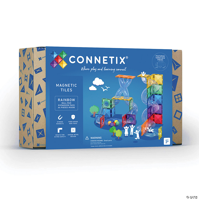 Connetix Rainbow Ball Run Expansion Pack &amp;#8211; 66&amp;#8209;Piece Magnetic Motion &amp; Exploration Kit Image