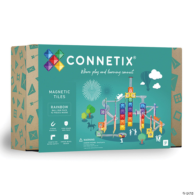 Connetix Rainbow Ball Run Pack &amp;#8211; 92&amp;#8209;Piece Magnetic Motion Building Set Image