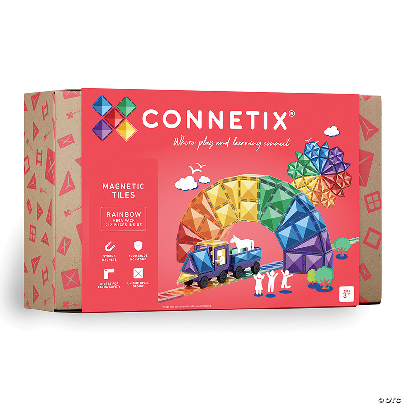 Connetix Rainbow Mega Pack &amp;#8211; 212&amp;#8209;Piece Magnetic Building Set Image