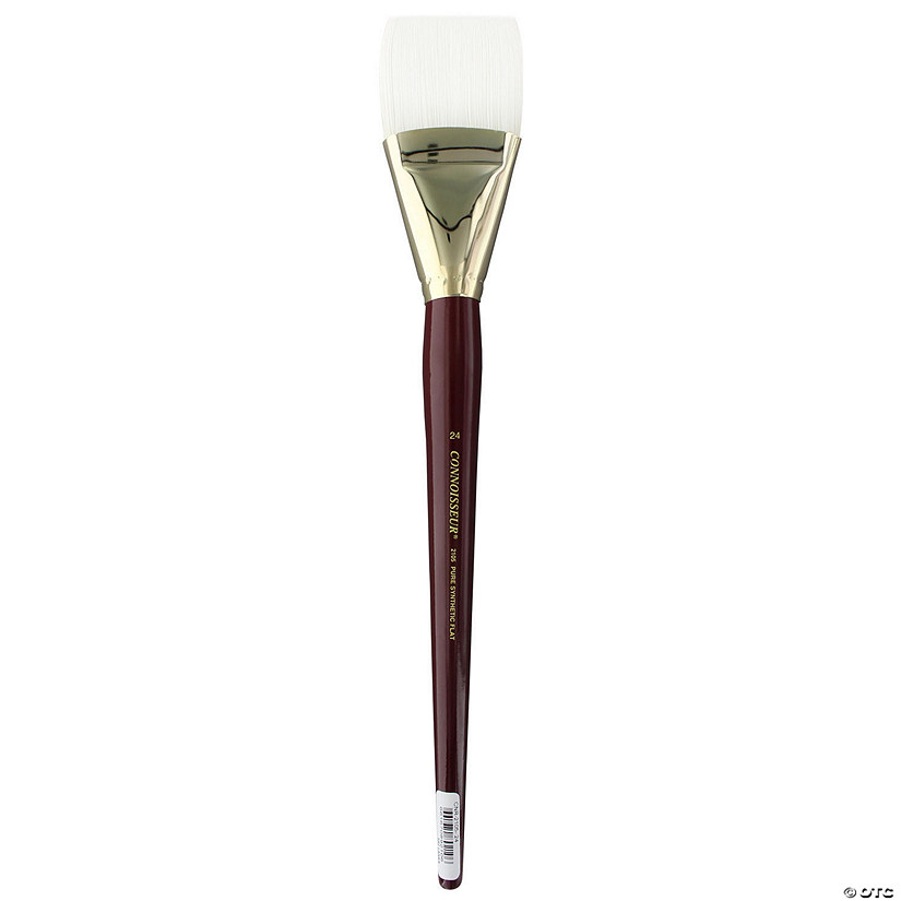 Connoisseur Pure Synthetic Bristle Brush Long Handle Flat #24&#160; &#160;&#160; &#160; Image