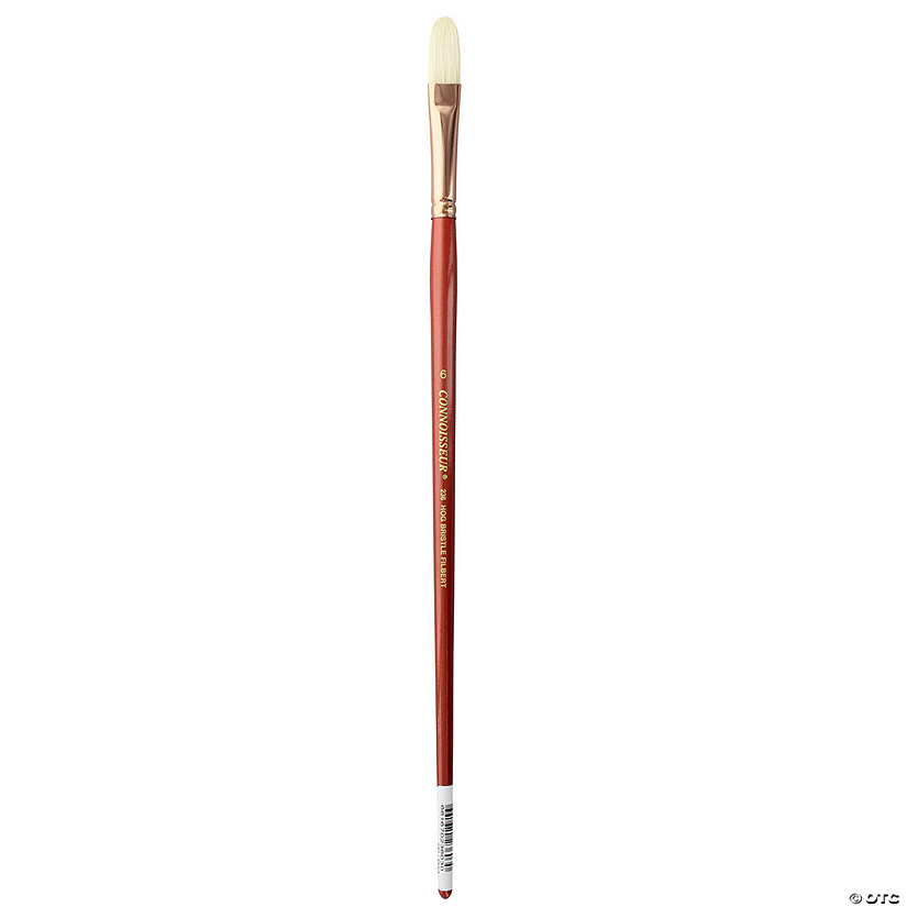 Connoisseur White Hog Bristle Brush Long Handle Filbert #6&#160; &#160;&#160; &#160; Image