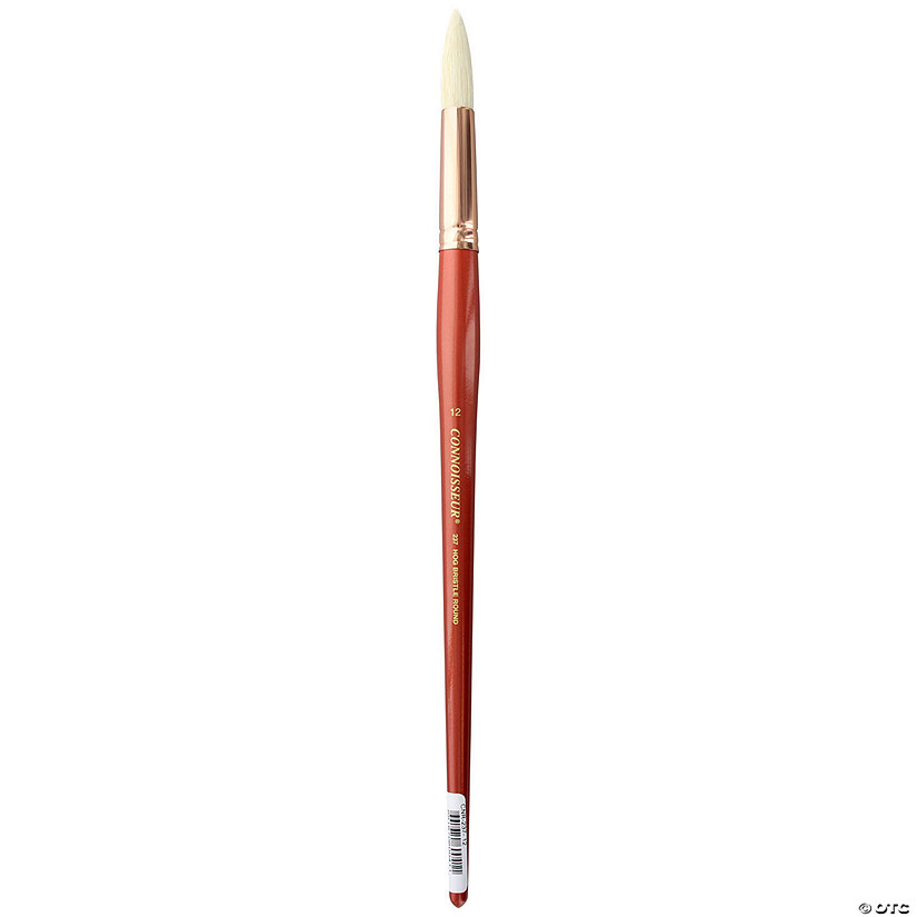 Connoisseur White Hog Bristle Brush Long Handle Round #12&#160; &#160;&#160; &#160; Image