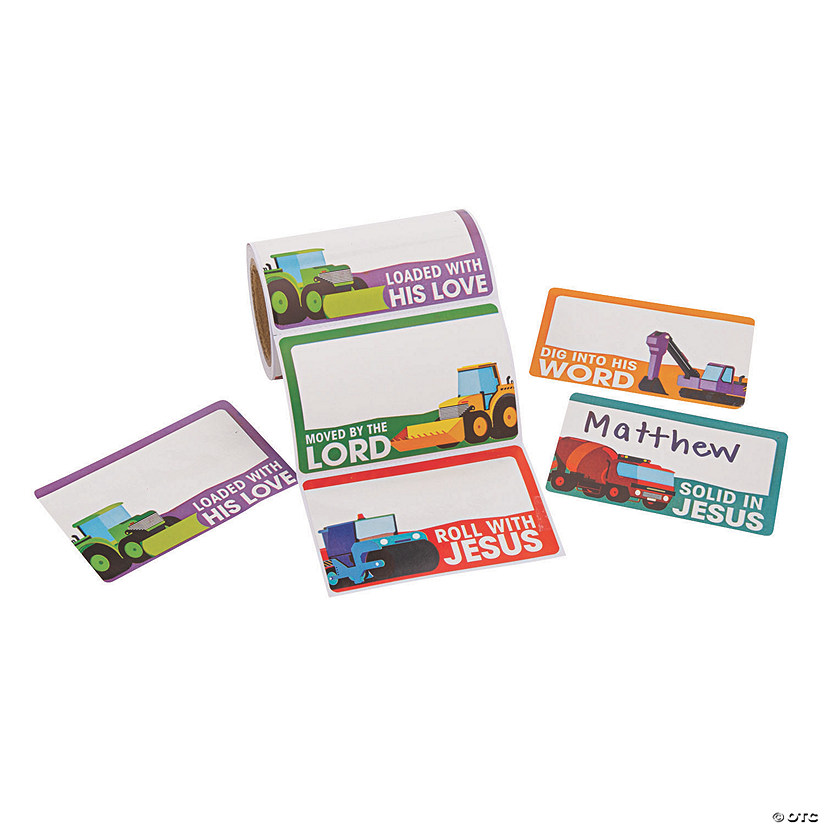 Construction VBS Name Tags/Labels Image