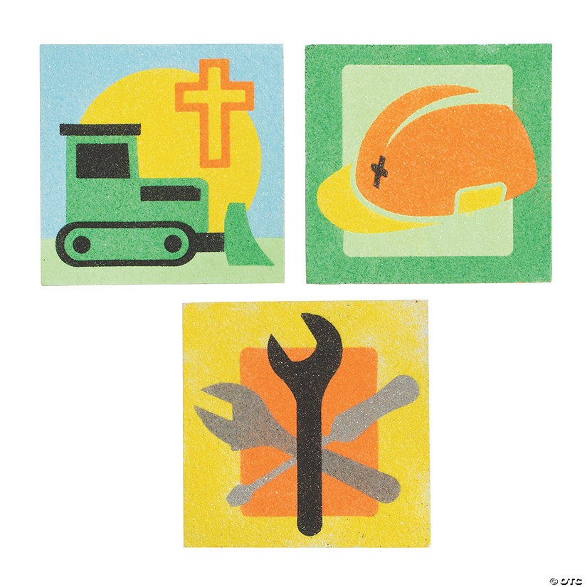 Construction VBS Sand Art Pictures Oriental Trading