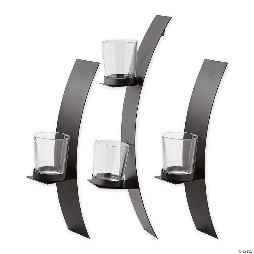 Contemporary Candle Wall Sconce (Set Of 3) 14" Tall Image