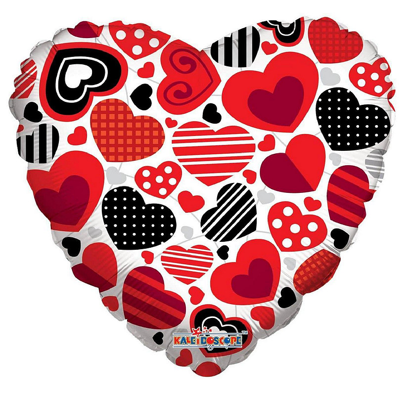 Conver USA - 18" - Multicolor - Heart Pattern Balloon Image