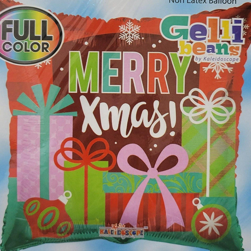 Conver USA - 18" - Multicolour - Merry Xmas Present Balloon Image