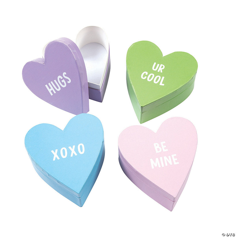 Conversation Heart Favor Boxes 12 Pc. Oriental Trading