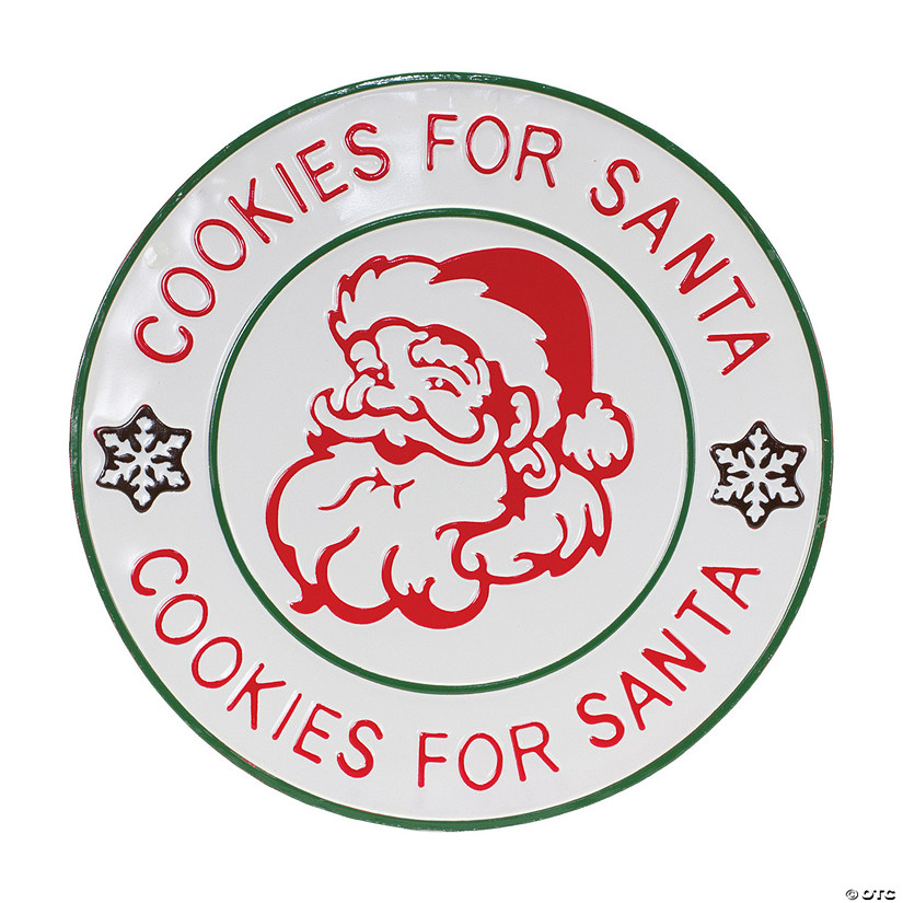 Cookies For Santa Sign 18.25"D Iron Image