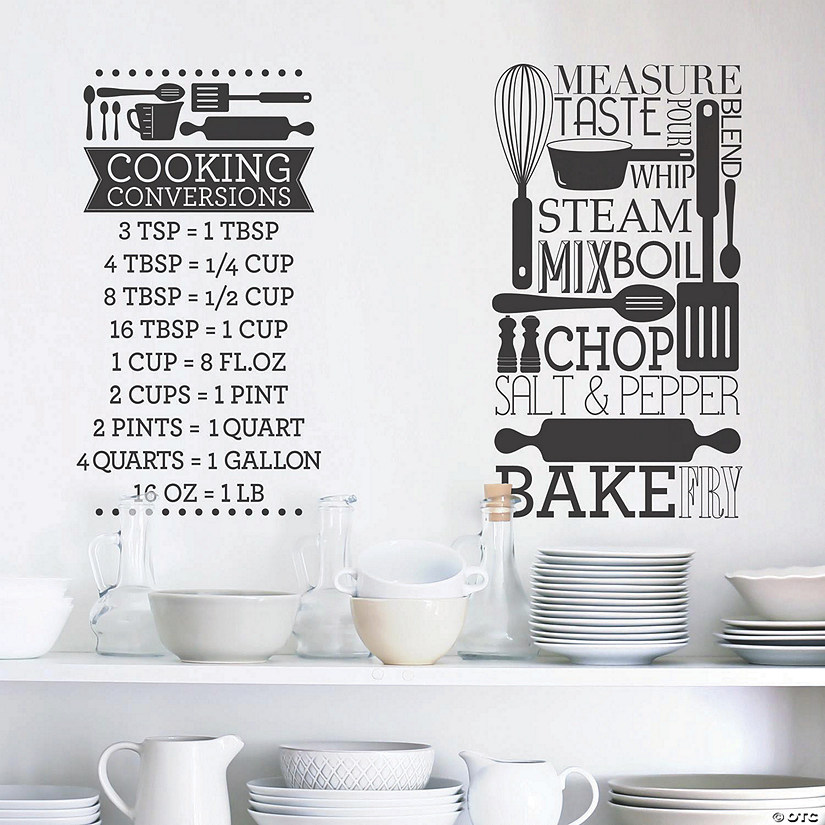 Cooking Conversions Peel & Stick Wall Decals Image