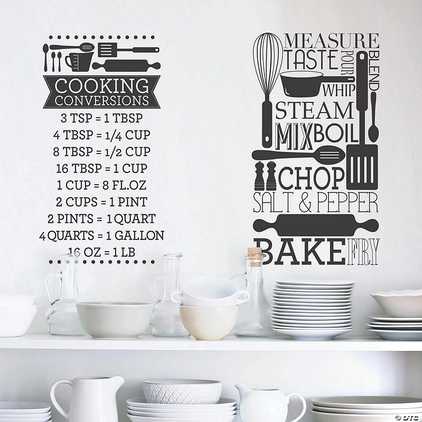 Cooking Conversions Peel &amp; Stick Wall Decals Image
