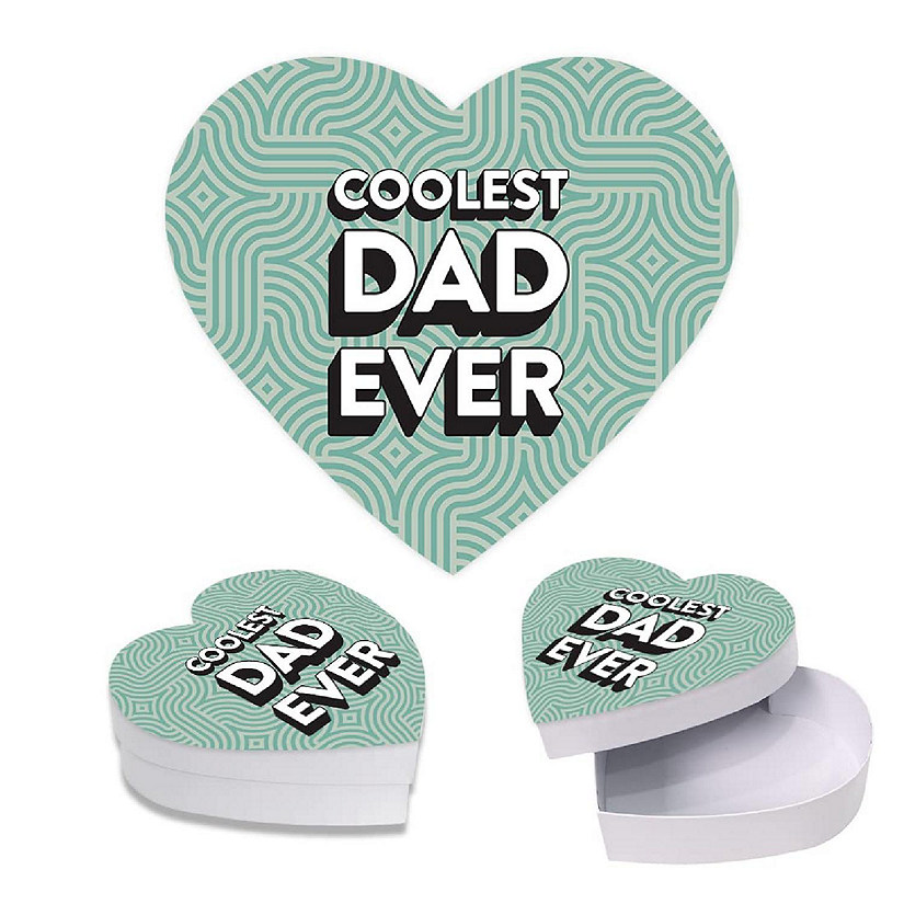 Coolest Dad Ever Heart Box 8X6IN Image