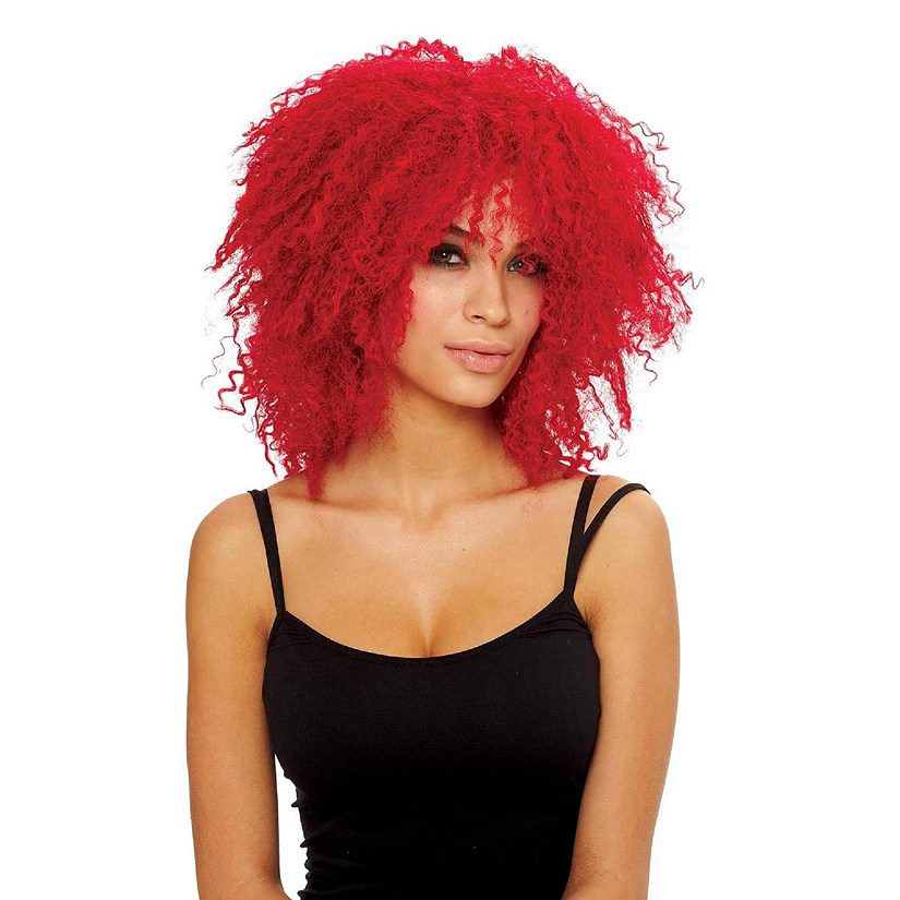 Coolness Women's Costume Wig - Neon Red Image