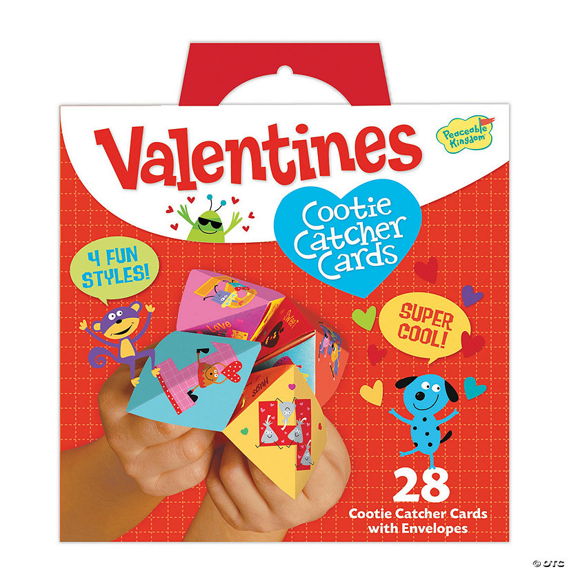 Cootie Catcher Valentine's Day Cards - 28 Pc. Image