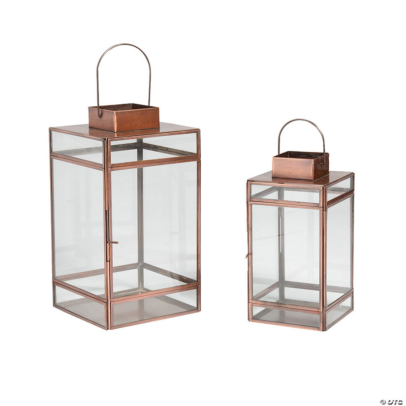 Copper Lantern Set 2 Pc. Oriental Trading