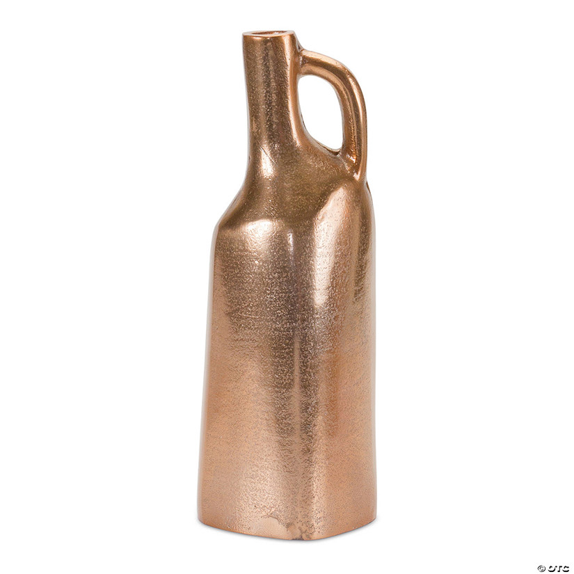 Copper Metal Bottle Vase 12"H Aluminum Image