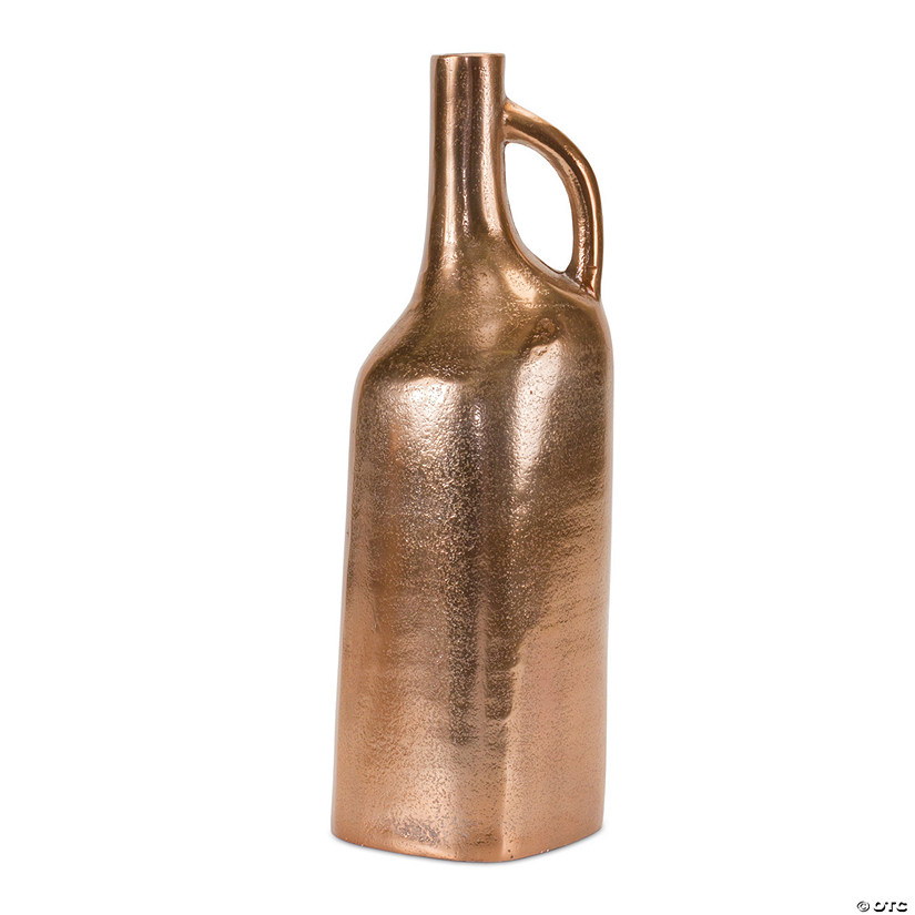 Copper Metal Bottle Vase 14.75"H Aluminum Image