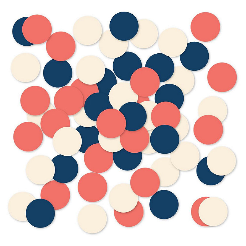 Coral Navy Ivory Confetti, 180-Pack Image