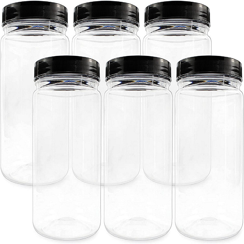 https://s7.orientaltrading.com/is/image/OrientalTrading/PDP_VIEWER_IMAGE/cornucopia-32oz-clear-plastic-jars-with-black-ribbed-lids-6-pack-bpa-free-pet-quart-size-canisters-for-kitchen-and-household-storage~14372952$NOWA$