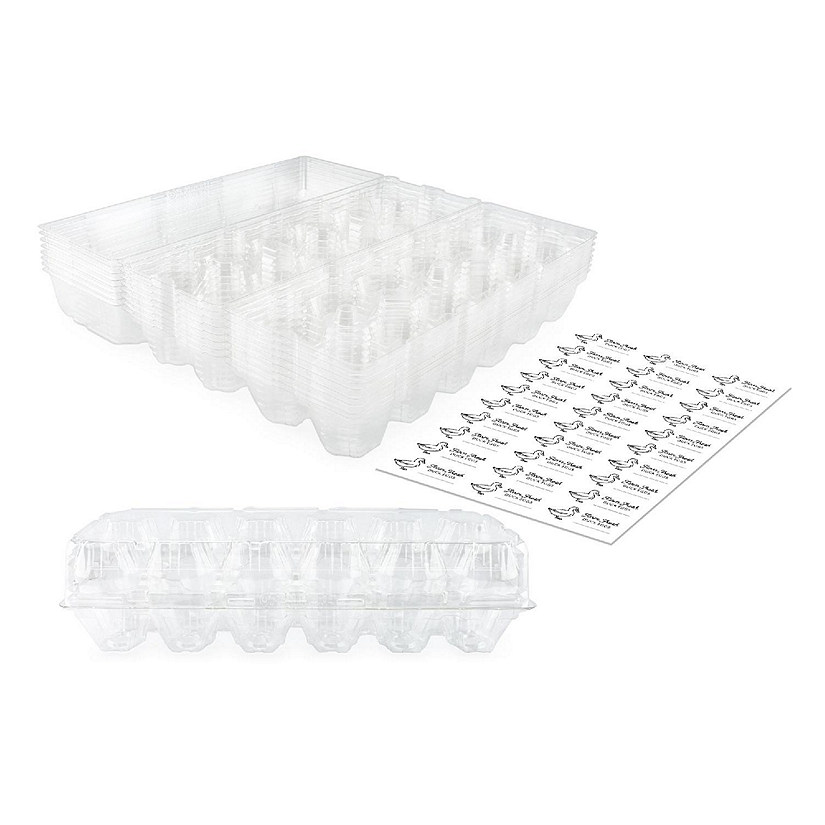 Cornucopia Duck Egg Cartons (8Pack); Plastic Jumbo Egg Containers for