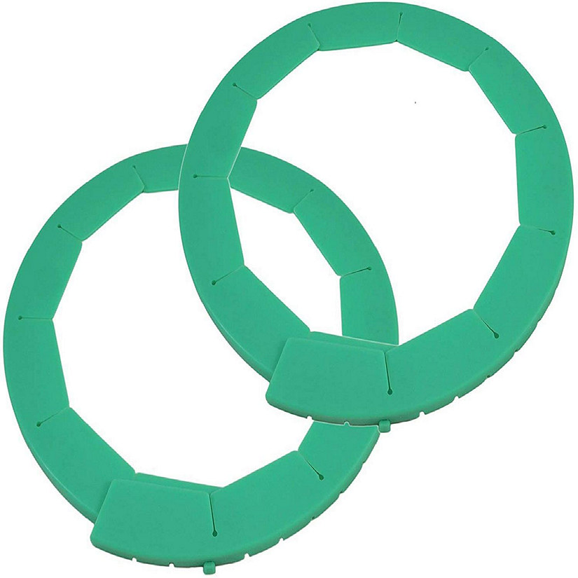 Cornucopia Silicone Pie Crust Shields (2 pack), Adjustable Pie Protectors, Green Image
