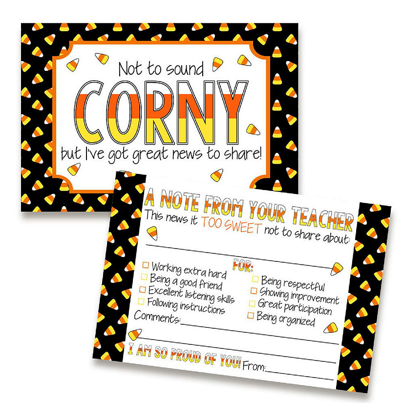 Corny Candy Corn Teacher Mail for Students by AmandaCreation 30ct Image