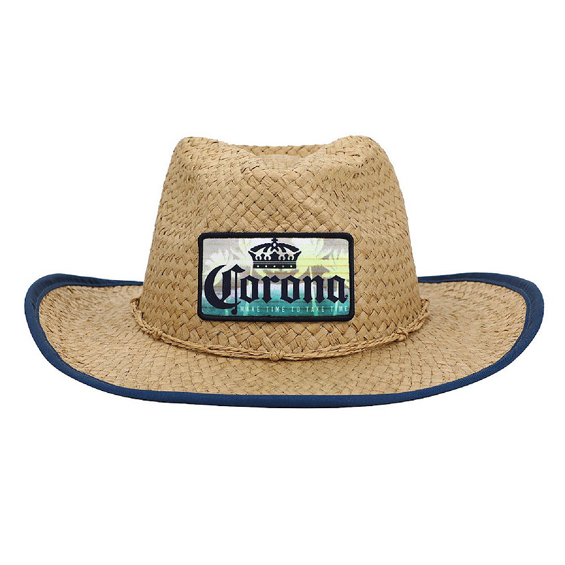 Corona Patch Straw Cowboy Hat Image