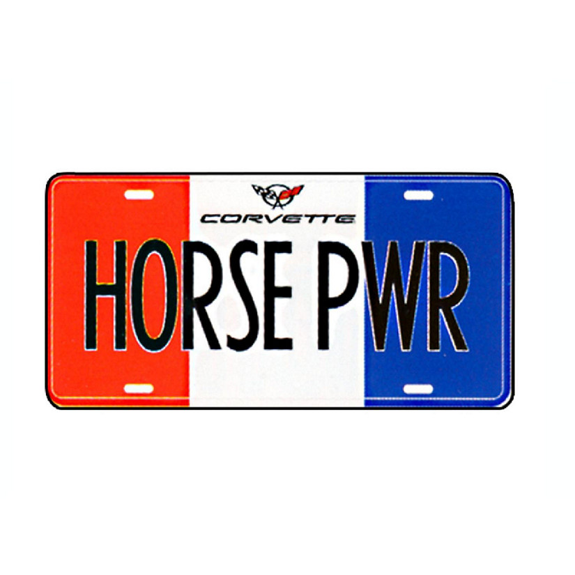 Corvette Horse Power License Plate Image