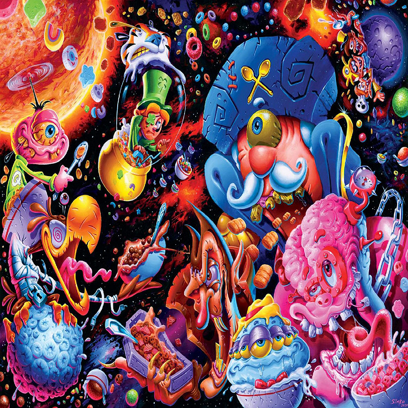 Cosmic Crunch Breakfast Cereal Puzzle By Joe Simko  1000 Piece Jigsaw Puzzle Image