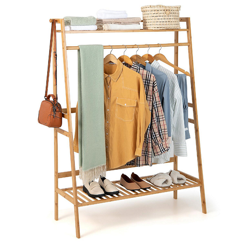 https://s7.orientaltrading.com/is/image/OrientalTrading/PDP_VIEWER_IMAGE/costway-2-tier-bamboo-garment-rack-clothing-storage-organizer-coat-hanger-w--rod-and-hooks~14362931$NOWA$