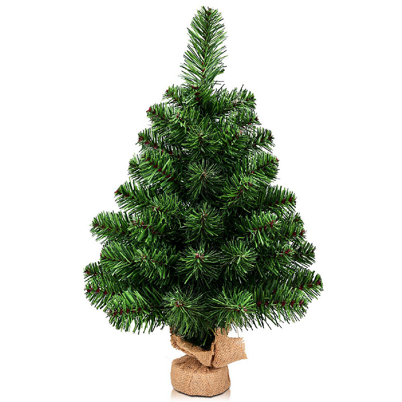Costway 2Ft Season Decoration PVC Artificial Small Christmas Tree Image