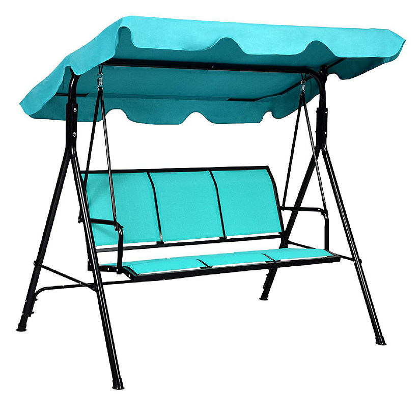 Costway 3 Person Patio Swing Canopy Yard Furniture Image