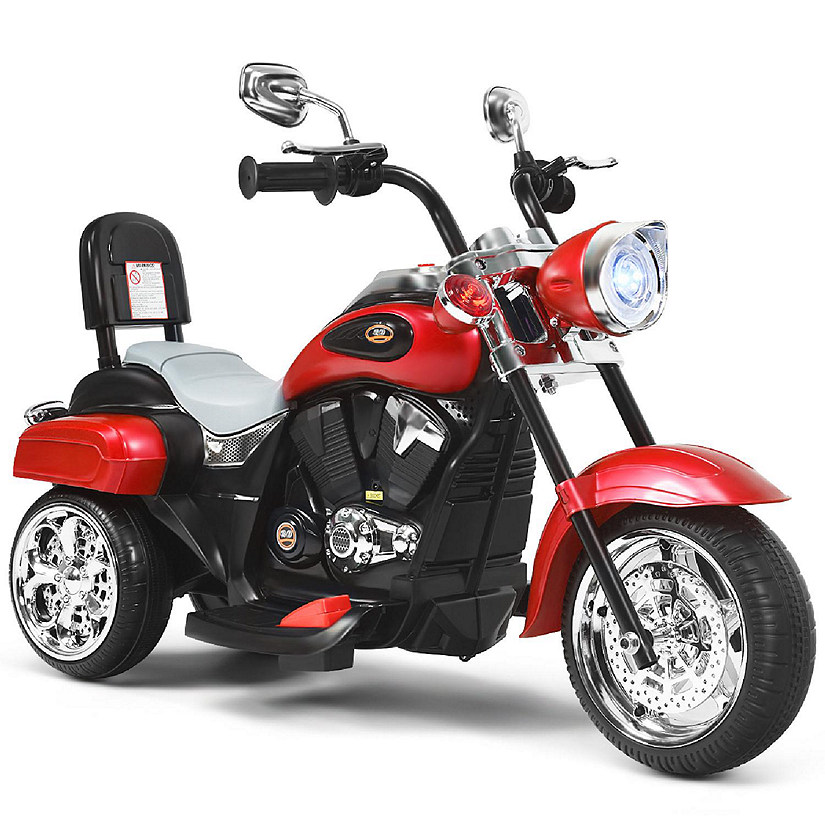 Costway 3 Wheel Kids Ride On Motorcycle 6V Battery Powered Electric Toy Red Image