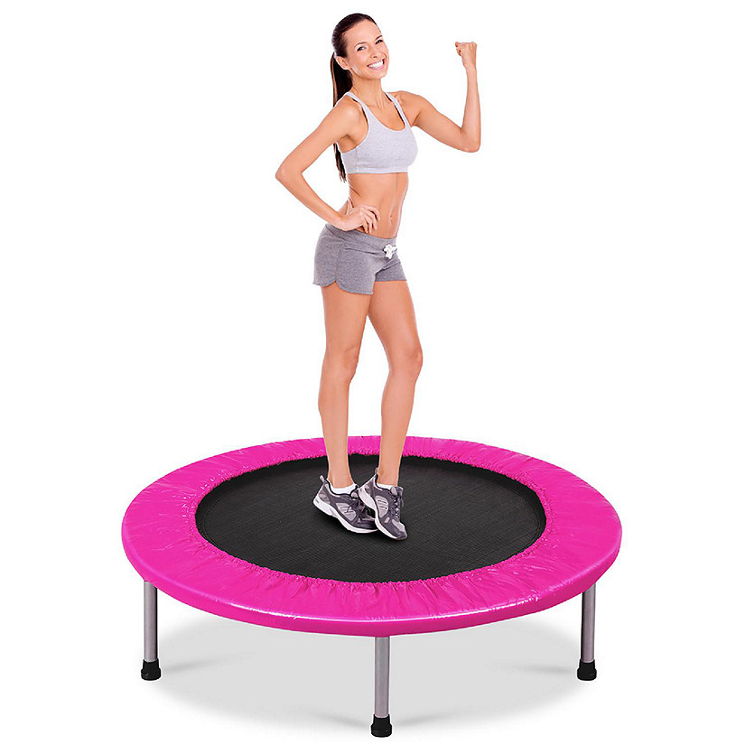 Costway 38'' Rebounder Trampoline Adults and Kids Exercise Workout w/Padding & Springs Image