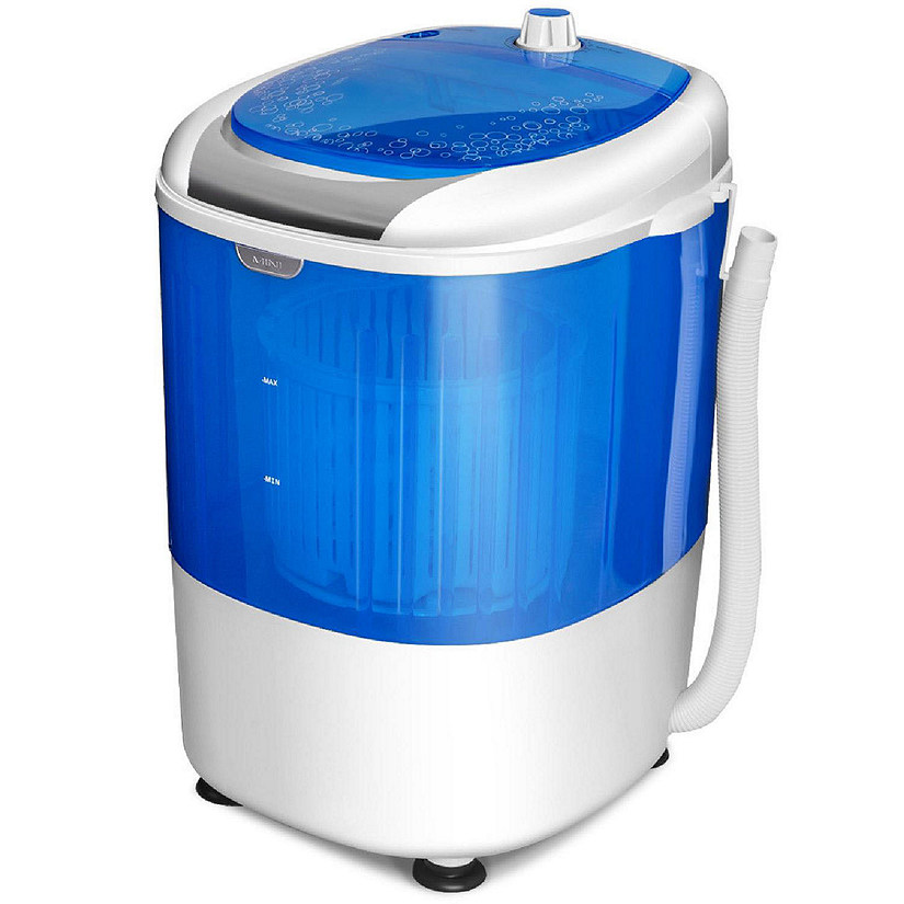 Ktaxon Electric Washing Machine,13.4Lbs Twin Tub（Wash 7.9LBS+Spin 5.5LBS）  Capacity Portable Compact Mini Washer，White & Blue - ktaxon