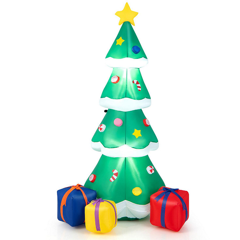 Costway 6 FT Inflatable Christmas Tree Blowup Xmas Tree Decoration