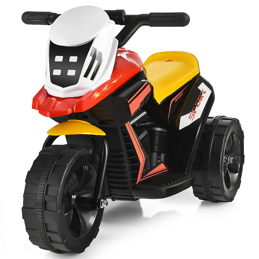Costway 6V Ride-On Toy Motorcycle Trike 3-Wheel Electric Bicycle w/ Music&Horn Image
